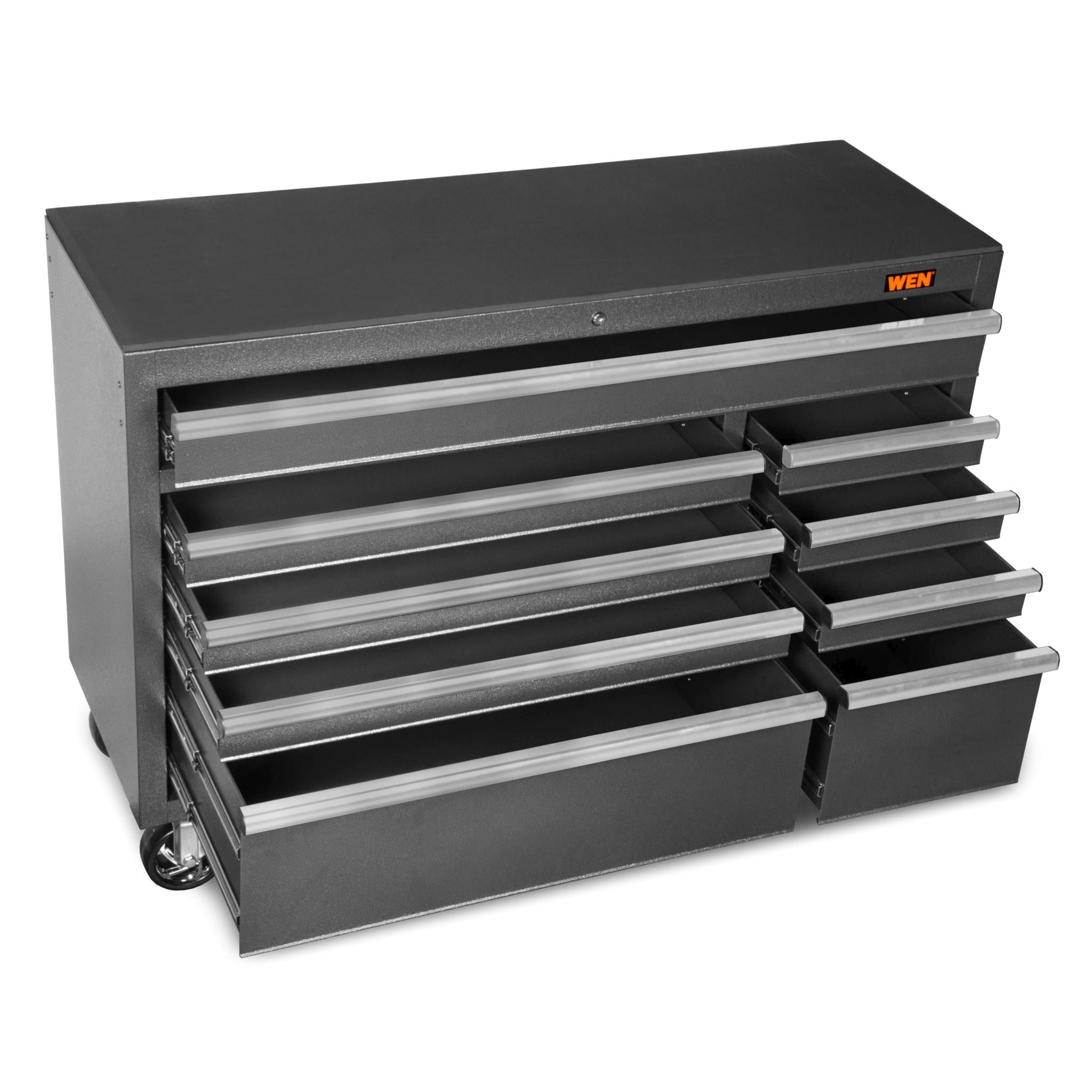 WEN GG532B 52-Inch Heavy Duty Rolling Tool Cabinet - 21 Gauge Powder Coated Steel Construction for Professional Garage & Workshop Organization