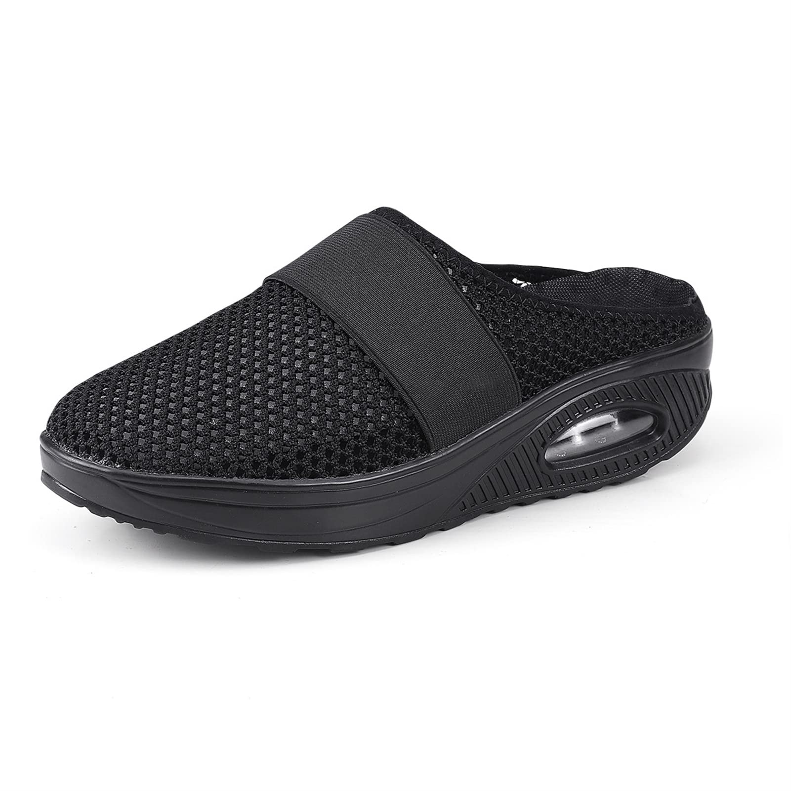 VJQB Women's Air Cushion Slip-On Walking Shoes - Orthopedic & Diabetic Comfort Sneakers for Flat Feet - Perfect for Work, Travel & Daily Walking