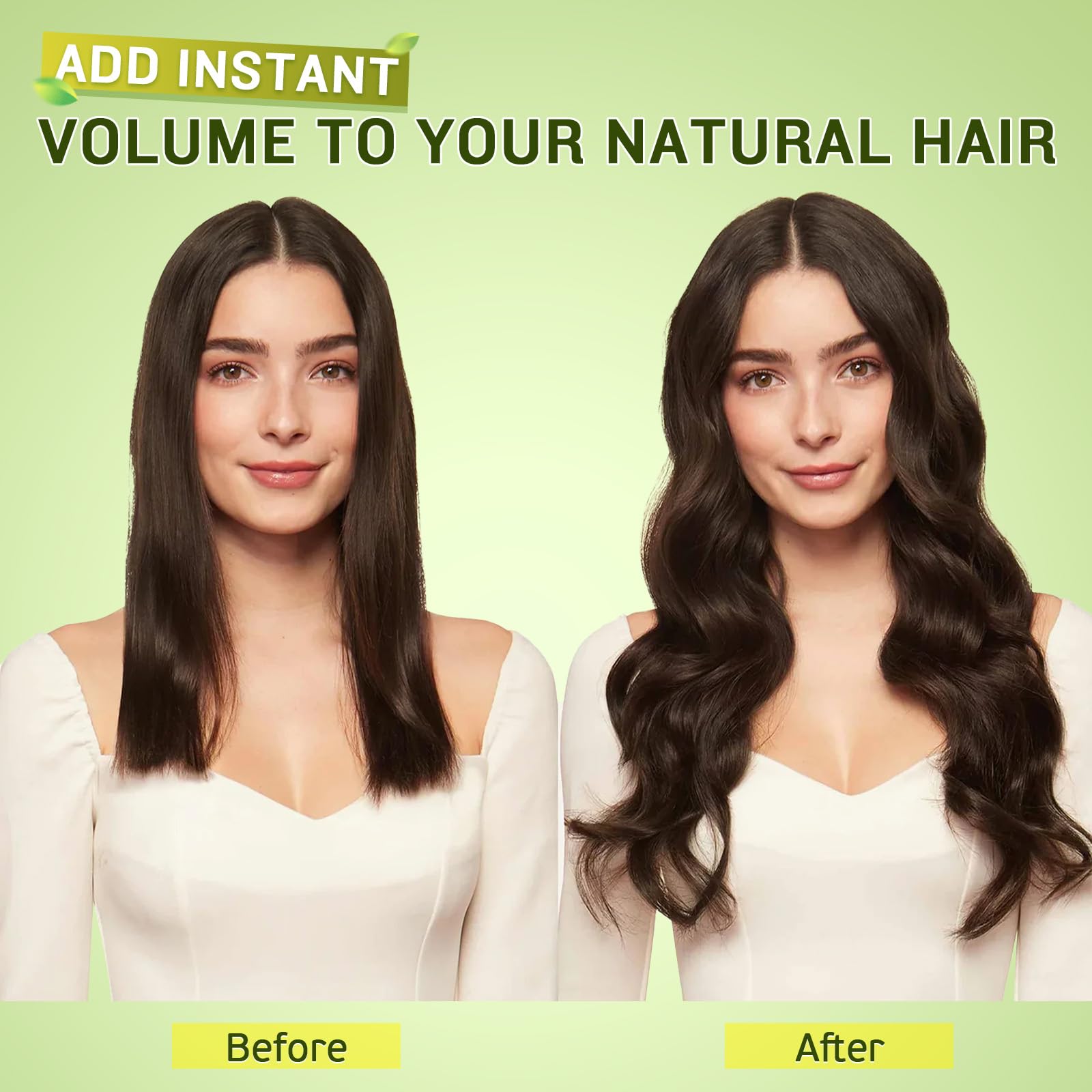 MY-LADY Clip in Hair Extensions 24Inch 170g 8Pcs - 100% Real Human Hair, Seamless Long Straight Light Brown Hair Extensions for Women - Perfect for Parties, Weddings & Daily Styling