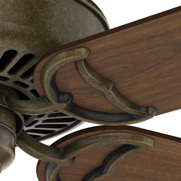 54 Inch Casablanca Panama Ceiling Fan - Aged Bronze/Walnut Finish - Perfect for Living Rooms, Bedrooms & Outdoor Spaces
