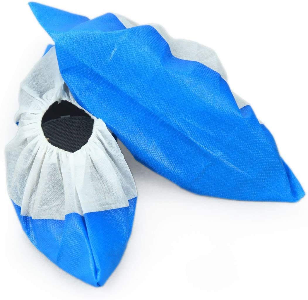 500 Pack Disposable Waterproof Shoe Covers - Non Slip, One Size Fits All Up to XL - Ideal for Indoor Cleaning, Hospital Visits, Home Renovation & Pet Care