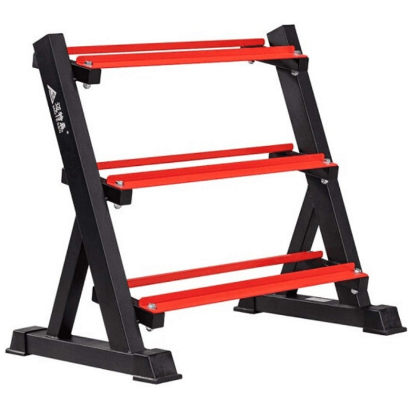 Heavy Duty Steel Dumbbell Rack Stand for Home Gym - Free Weight Organizer with Barbell Storage, Squat Stand & Bench Press Compatible - Portable Fitness Equipment for Strength Training (Red) - Perfect for Garage Gyms, CrossFit Workouts & Home Fitness Spaces
