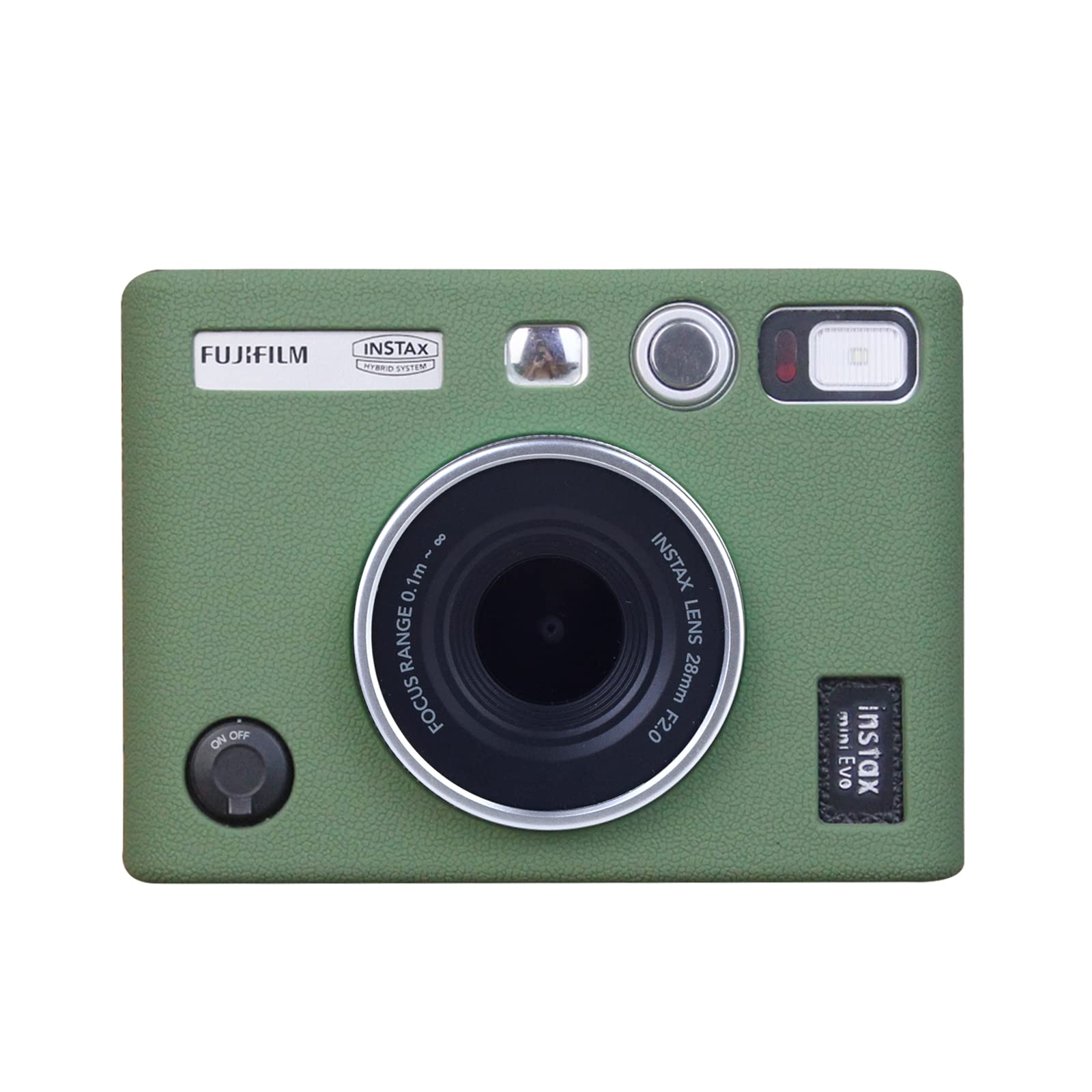 Rieibi Silicone Protective Case for Fujifilm Instax Mini EVO Instant Camera - Soft Rubber Lightweight Cover - Shockproof & Scratch Resistant - Perfect for Travel, Parties & Everyday Use (Green)