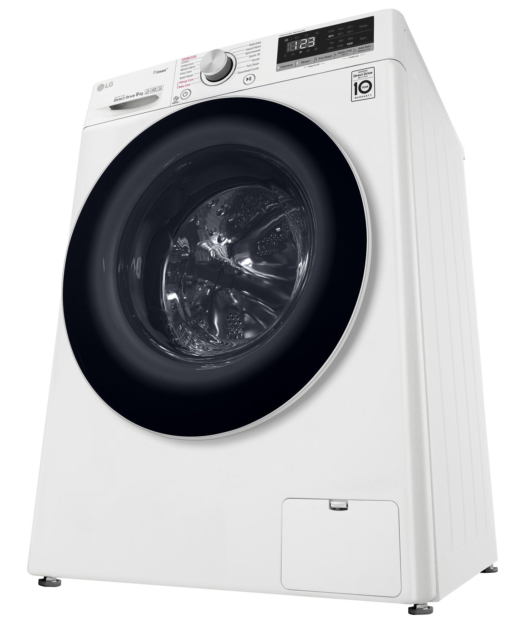 LG 9kg Front Load Washing Machine with Steam WV5 1409W - Energy Efficient, Quiet Operation - Perfect for Apartments, Laundry Rooms & Small Families