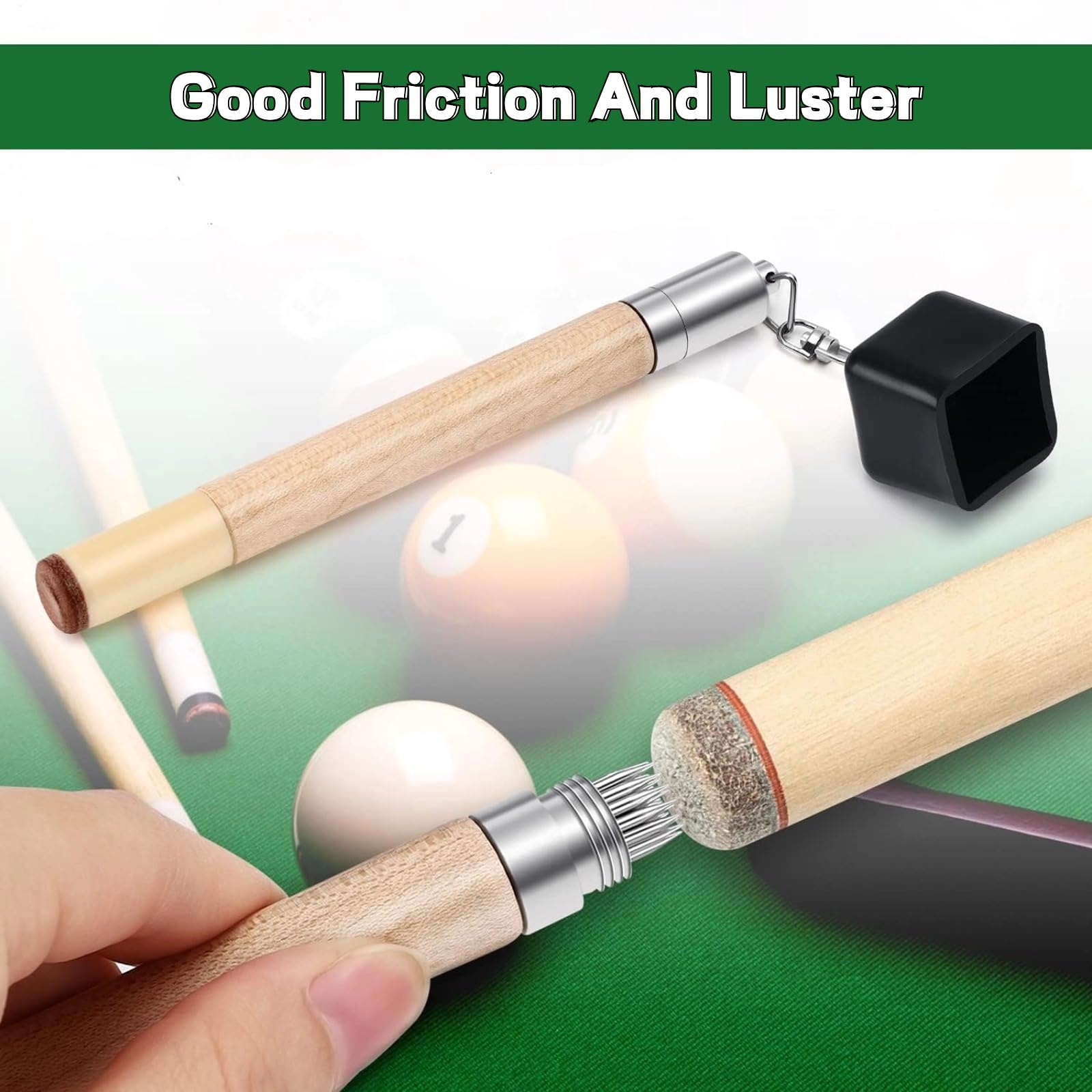 VGEBY 2-in-1 Pocket Pool Chalk Holder & Snooker Pricker Tool - Portable Chalk Box for Billiards Accessories - Perfect for Pool Halls, Home Game Rooms & Professional Tournaments