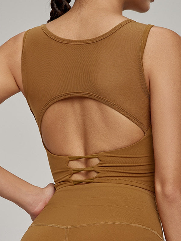 ZASUWA Women's Sheer Mesh Backless Tank Top - Sexy Sleeveless Blouse for Night Out, Party, and Summer Fashion