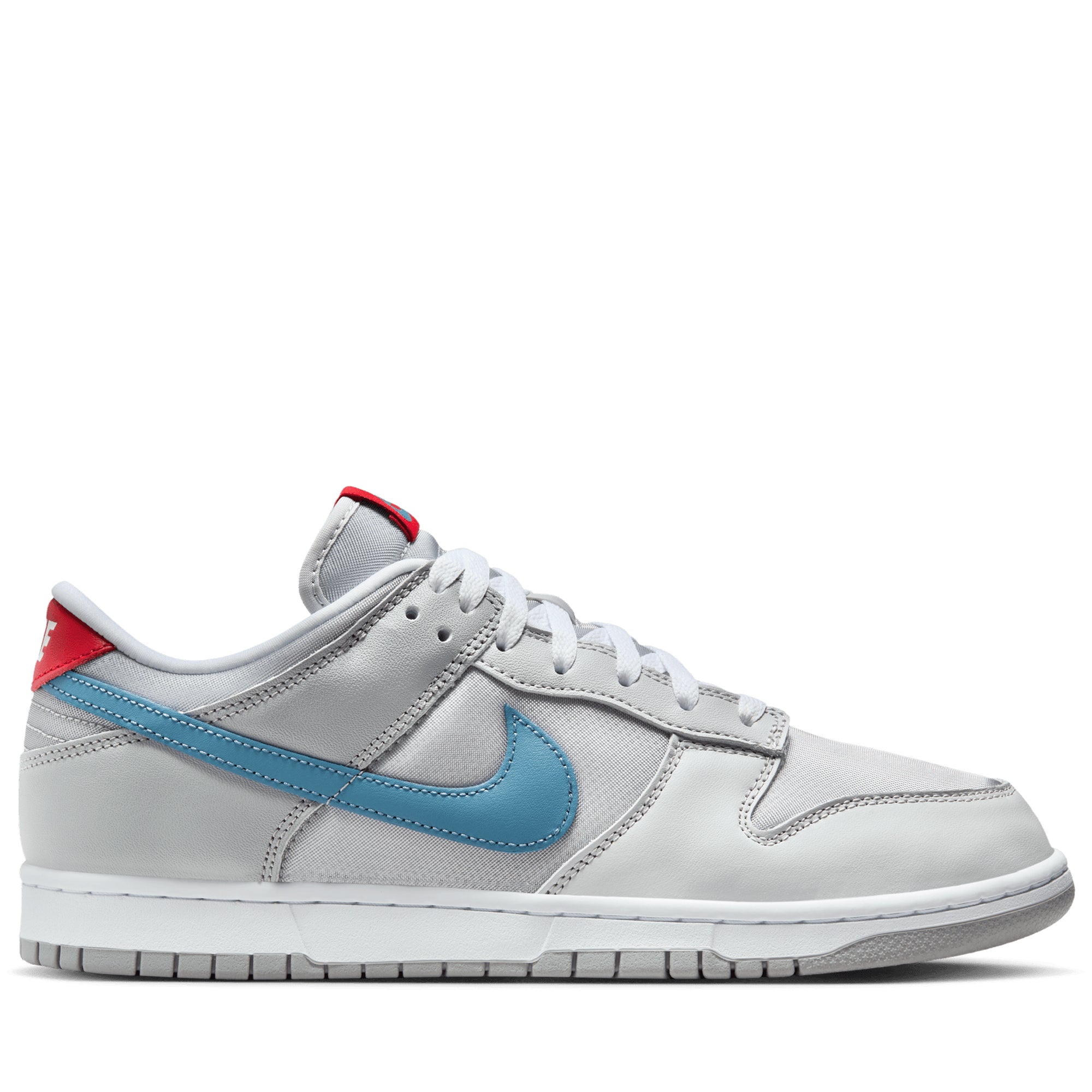 Nike Dunk Low 'Silver Surfer' Sneakers - Metallic Silver & Aegean Storm Colorway - Men's/Women's Casual Shoes for Streetwear & Skateboarding