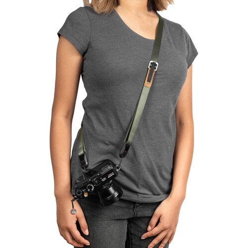 Peak Design Leash Camera Strap (Sage Green) - Adjustable & Comfortable DSLR/SLR Shoulder Strap for Photographers - Perfect for Travel, Hiking & Outdoor Photography