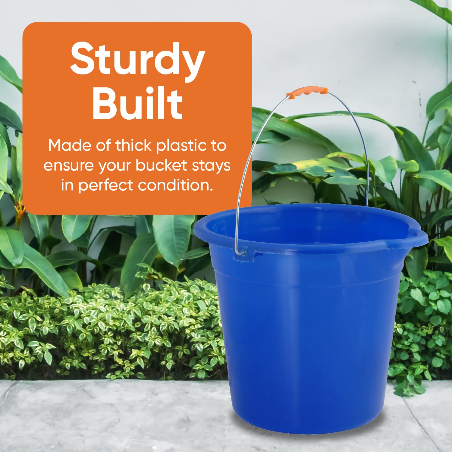 Superio 2 Gallon Plastic Bucket with Grip Handle - Durable Royal Blue Cleaning Pail for Car Washing, Mopping, Fishing & Camping - 10 Liter Multipurpose Utility Buckets (4 Pack) - Perfect for Home Cleaning, Outdoor Activities and DIY Projects