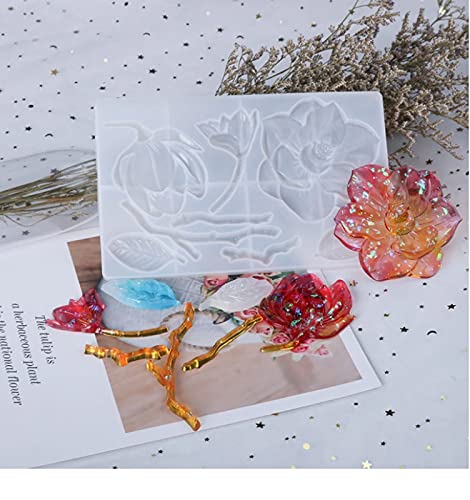 Premium Silicone Peony Flower Resin Mold for Jewelry, Keychains & DIY Crafts - High-Quality Epoxy Casting Mold for Detailed Floral Art Projects - Perfect for Home Decor, Wedding Favors & Handmade Gifts