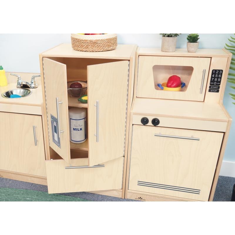 Whitney Brothers Modern Kitchen Set for Kids - Wooden Play Kitchen with Realistic Features - Perfect for Pretend Play, Role-Playing & Early Learning at Home or Preschool
