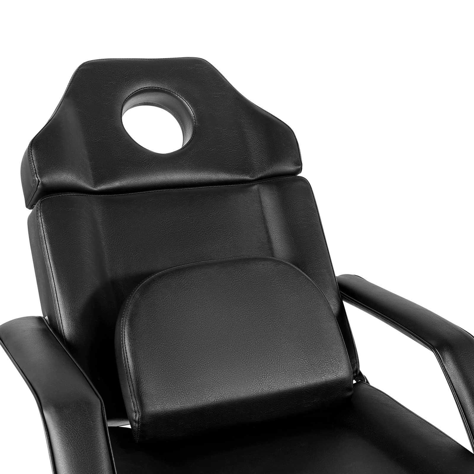 Professional Salon Massage Table Facial Bed with Tray & Split Footrests - Black - Perfect for Eyelash Extensions, Spa Treatments & Beauty Services - Durable & Comfortable for Salon, Spa & Home Use