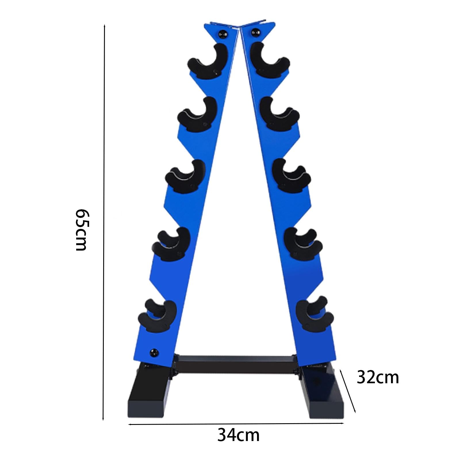 Heavy Duty 5-Tier Dumbbell Rack Stand - Weight Holder Storage Organizer for Strength Training, Home Gym & Fitness Equipment - Perfect for Garage, Basement, and Workout Room Organization