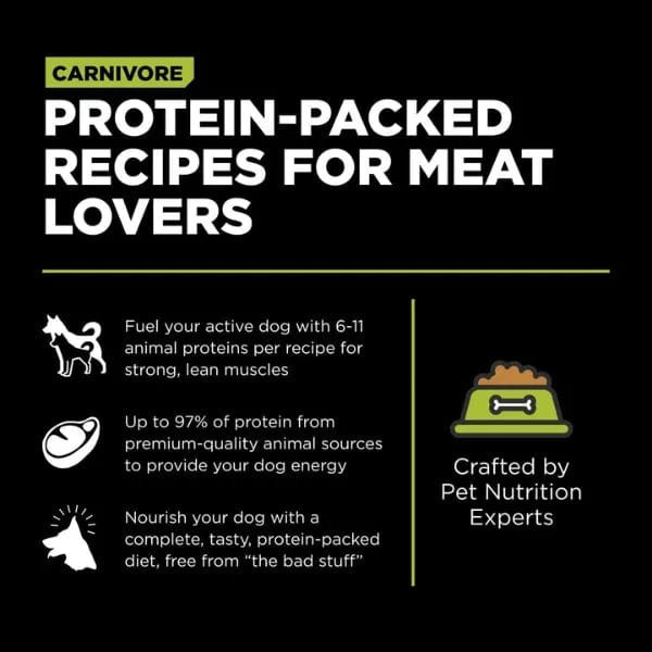 Go! Solutions Carnivore Grain-Free Dry Puppy Food - Chicken, Turkey & Duck Recipe | High-Protein Puppy Kibble for Active Dogs & Growing Puppies | Perfect for Training, Weaning & Daily Nutrition