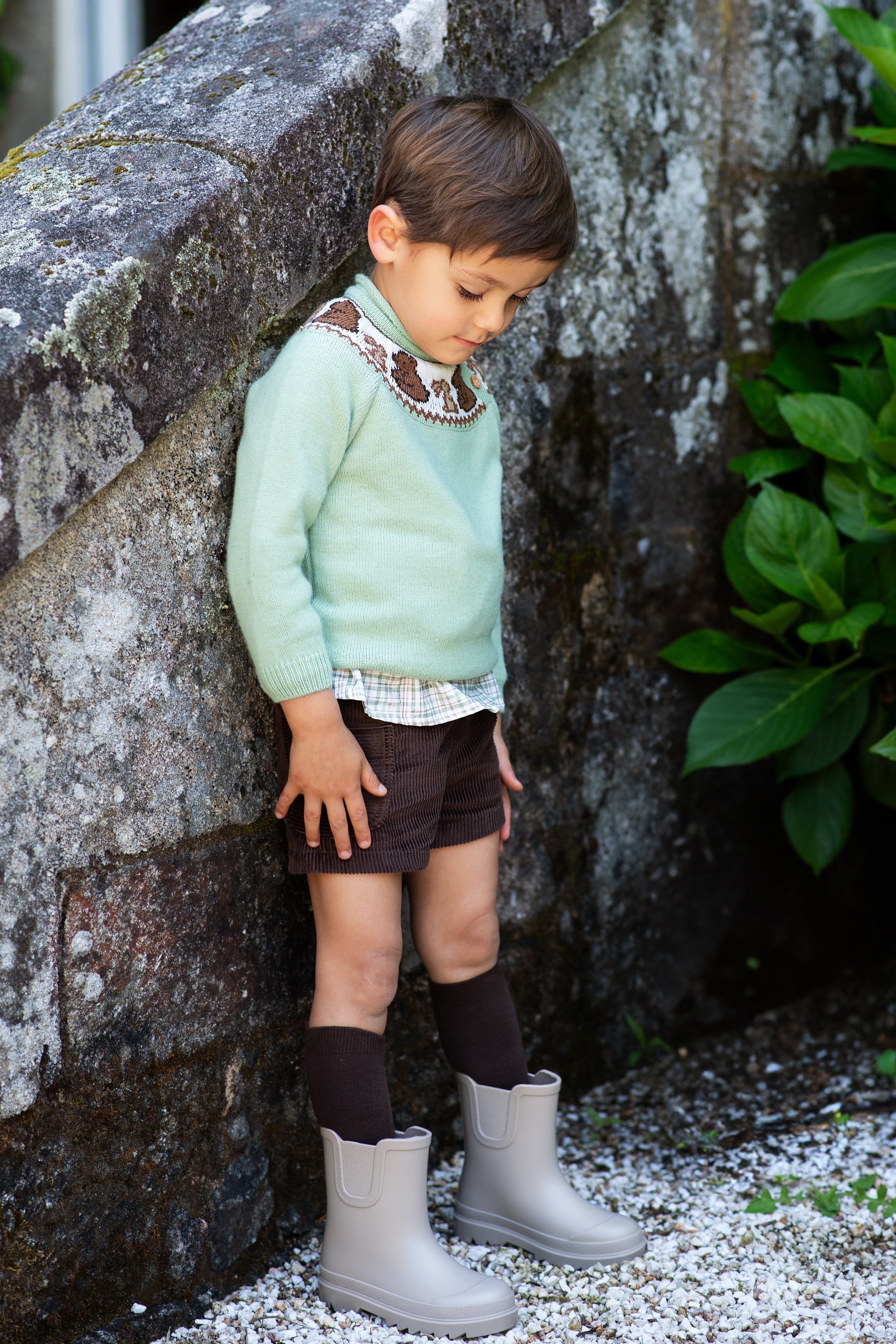 Stevie Sage Green Knit Bear Jumper - Cozy Cute Teddy Bear Sweater for Women & Girls | Perfect for Fall Winter Outfits, Christmas Gifts & Casual Wear