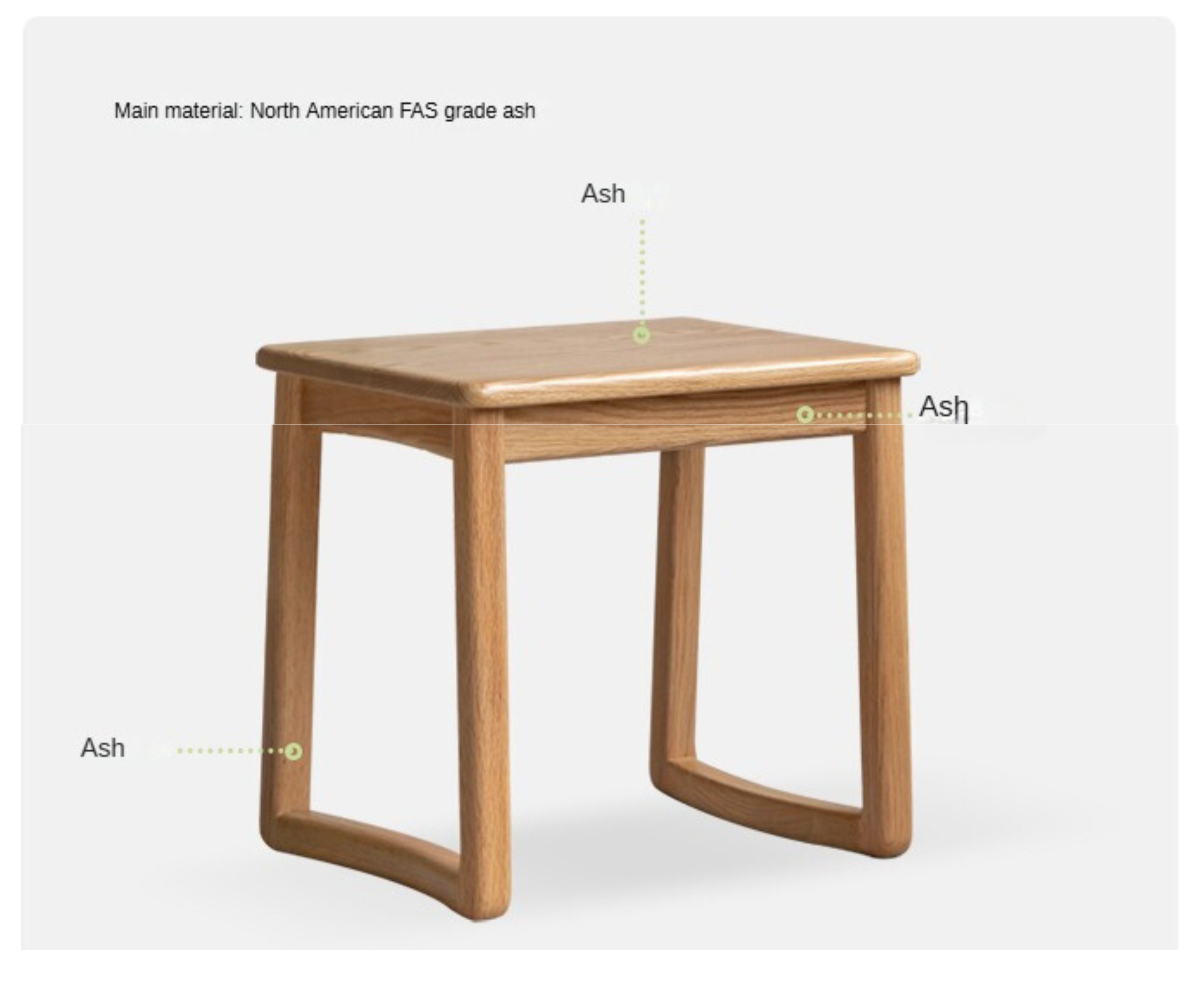 Premium Oak & Ash Solid Wood Tea Stool - Handcrafted Rustic Side Table for Living Room, Bedroom, or Balcony - Perfect for Tea Ceremonies, Reading Nook, or Decorative Accent
