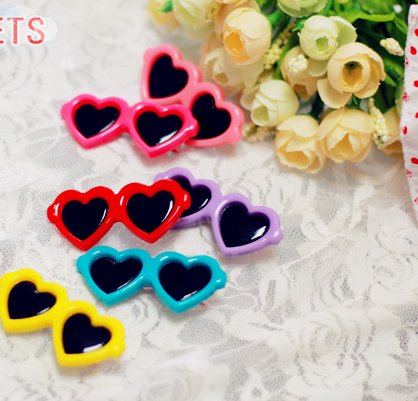 20pcs Cute Dog Hair Clips with Sunglasses Style & Bowknots - Mix Colors Pet Grooming Accessories for Small Dogs - Perfect for Pet Parties, Grooming & Daily Fashion Styling