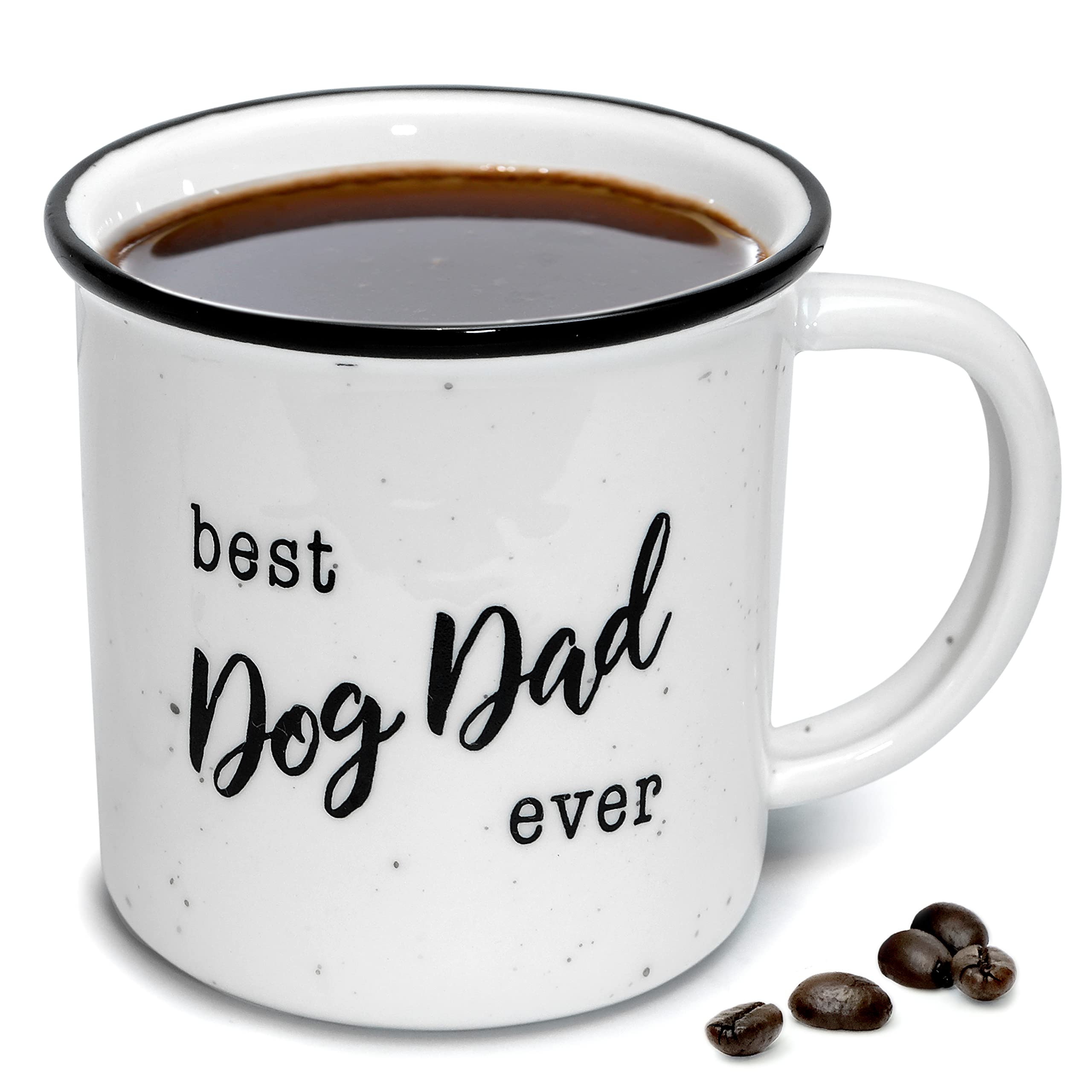 Best Dog Dad Mug 11oz - Funny Novelty Coffee Cup for Dog Lovers - Unique Gift for Fur Dads - Perfect for Father's Day, Birthday & Office Use