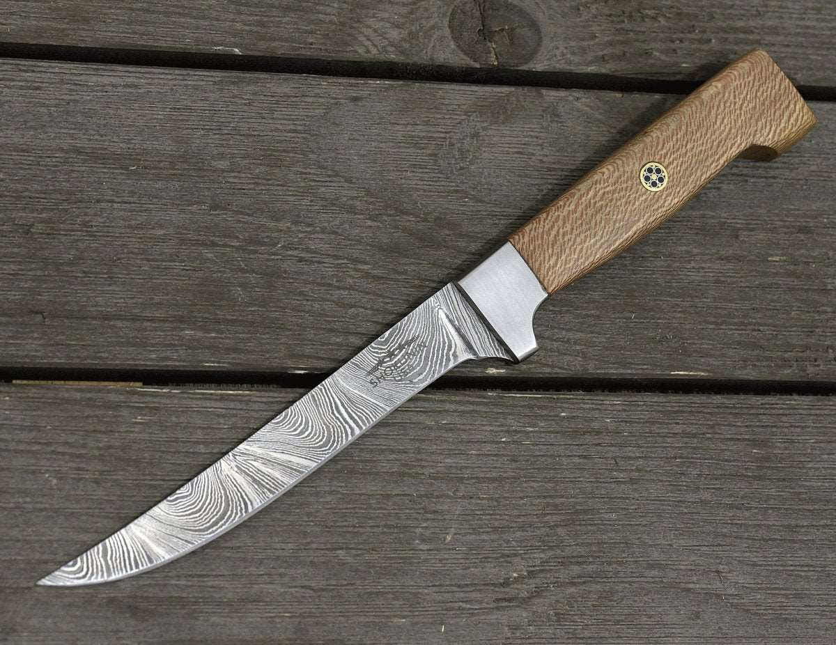 Premium Monarch Damascus Fillet Knife - 7