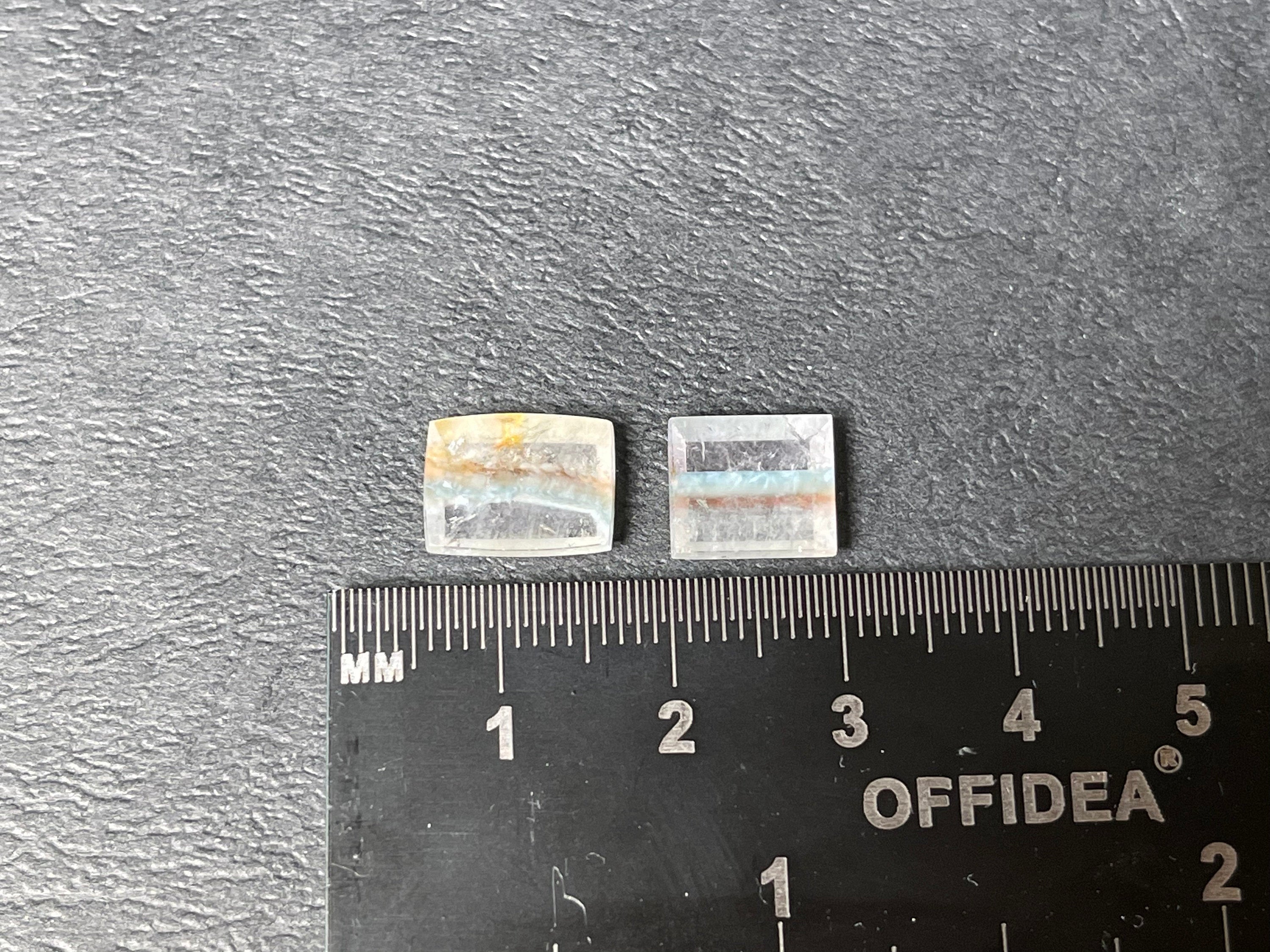 GILALITE Cabochons | Medusa Paraiba Quartz Striped Rectangle Gemstones for Jewelry Making (43813) – Perfect for DIY Necklaces, Earrings & Bracelets