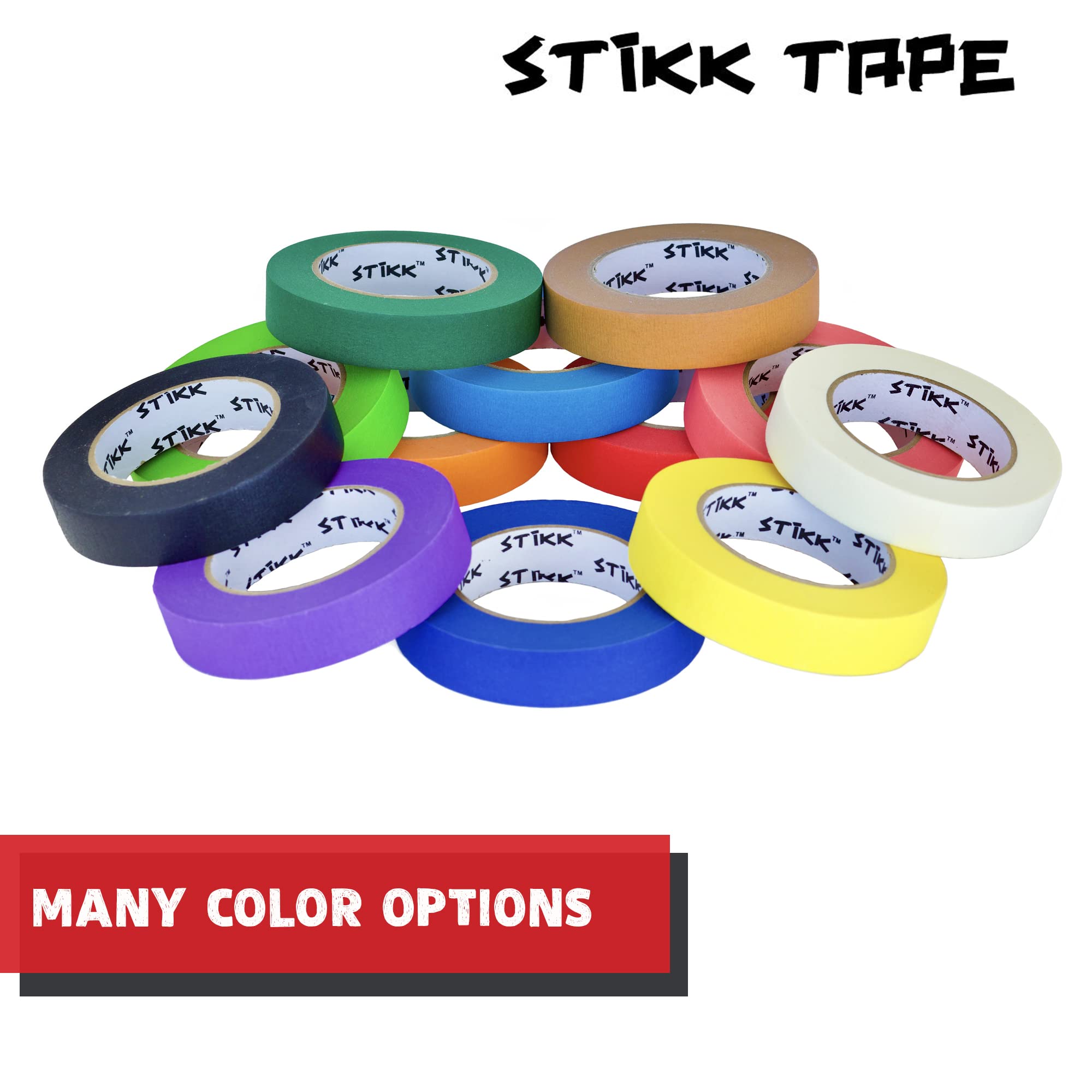 STIKK Premium Painter's Tape - 2 Inch x 60 Yards (1 Pack) - Residue-Free Masking Tape for Walls, Edges, Trim & Ceilings - Perfect for DIY Painting Projects, Home Renovation & Professional Use - Ideal for Clean Lines on Wood, Drywall & Glass Surfaces