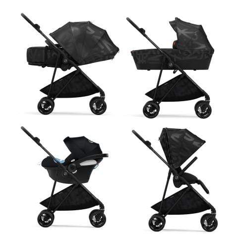 Cybex Melio Street Ultra Lightweight Stroller with Bassinet - Compact Foldable Baby Stroller for Travel & City Use | Perfect for Newborns & Toddlers