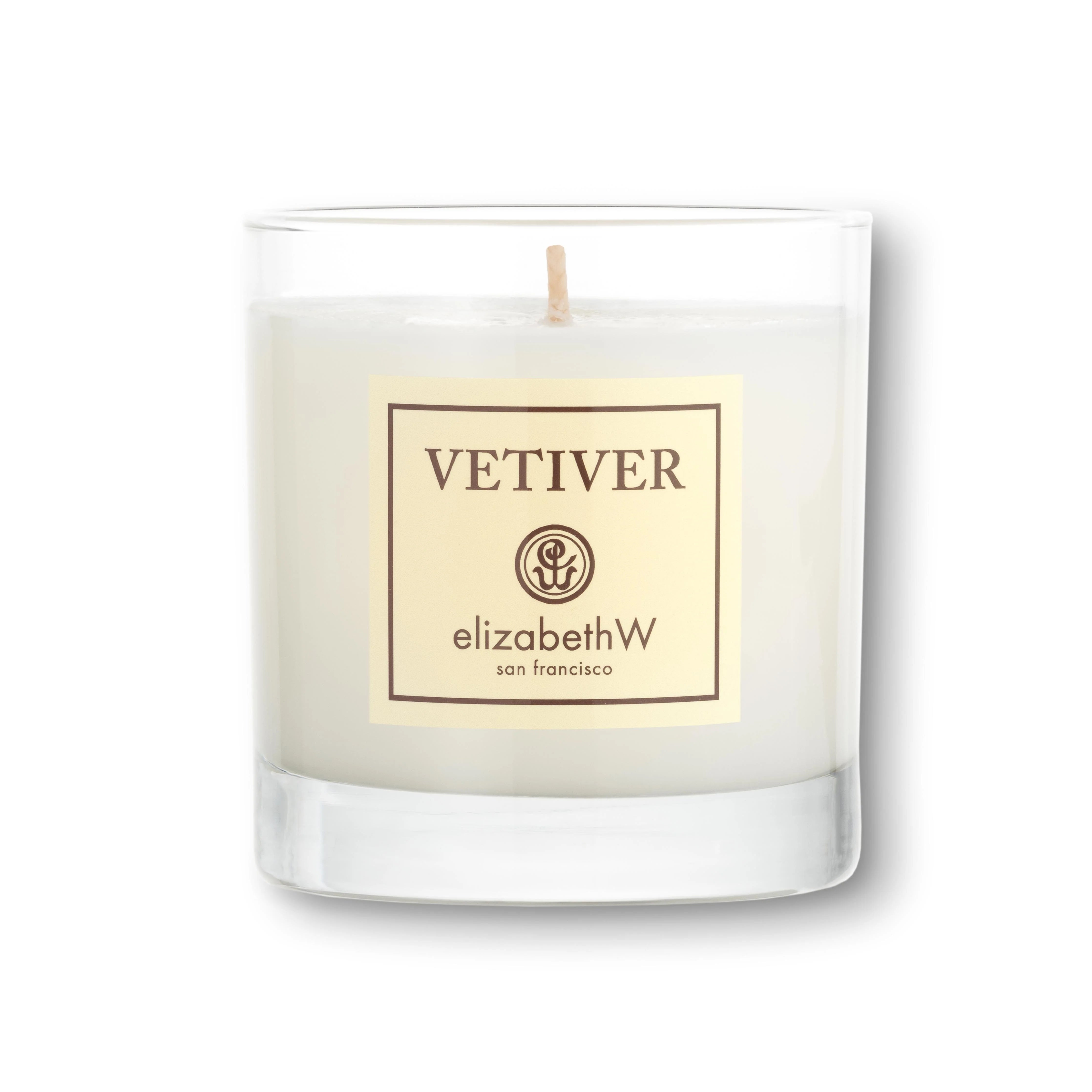 ElizabethW Vetiver Soy Wax Candle - Aromatherapy Scented Candle for Home, Spa & Relaxation - Perfect for Stress Relief, Meditation & Romantic Ambiance