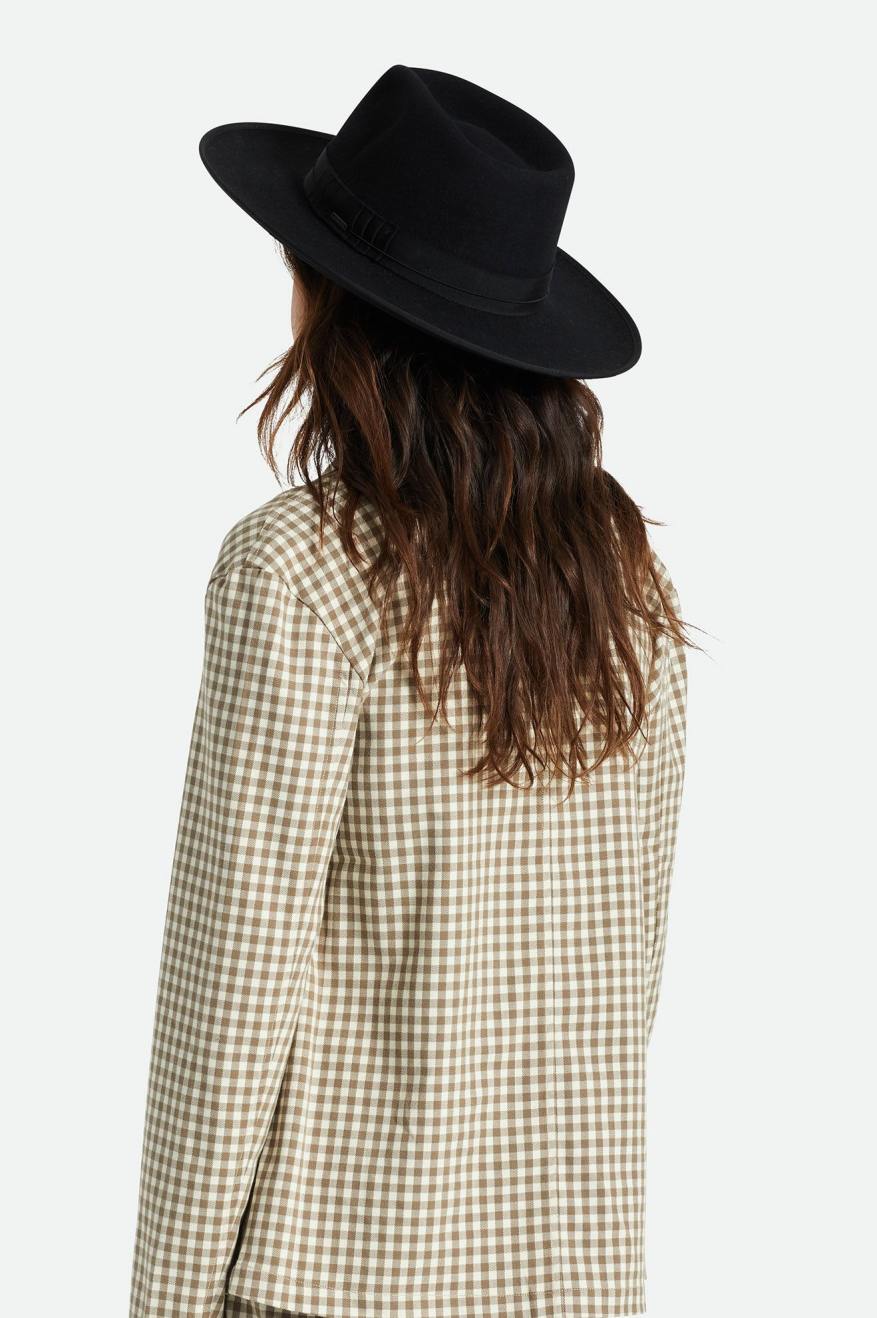 Stylish Reno Fedora Hat for Men & Women - Classic Black Fedora with Wide Brim - Perfect for Outdoor Events, Weddings, and Fashion Accessories