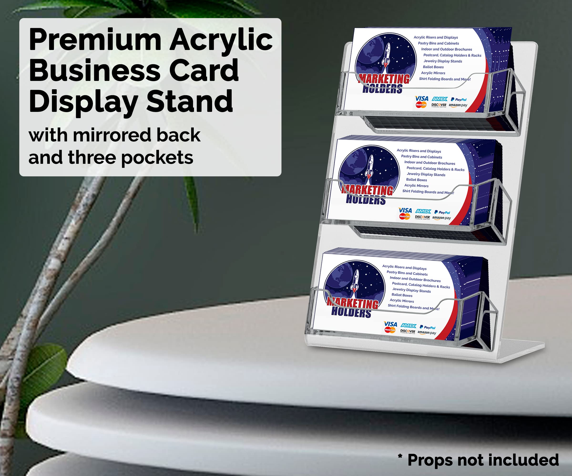 4 Pack Business Card Holders - 3.5