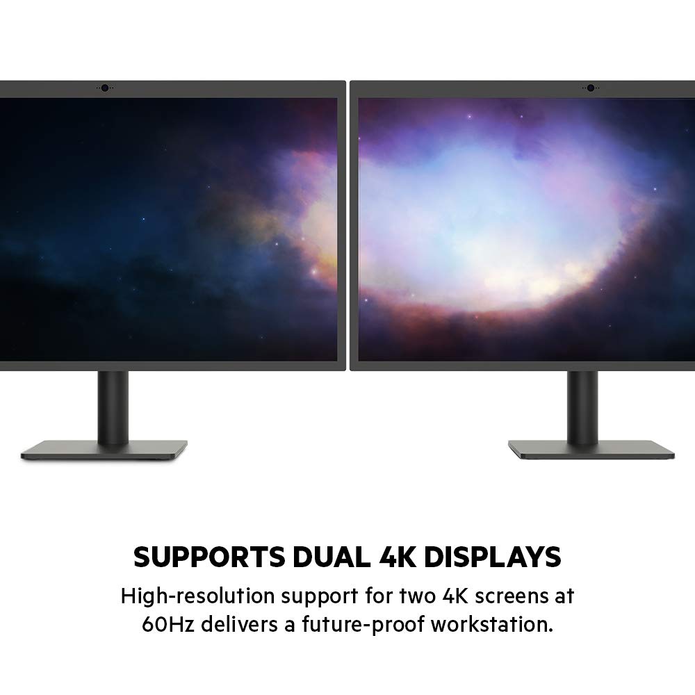 Belkin Thunderbolt 3 Dock Pro - USB-C Docking Station for Mac & Windows with 85W Charging | Dual 4K @60Hz, 40Gbps Transfer Speed | Includes Ethernet, SD Card Reader & Audio Ports | Perfect for Home Office, Video Editing & Multi-Monitor Setup