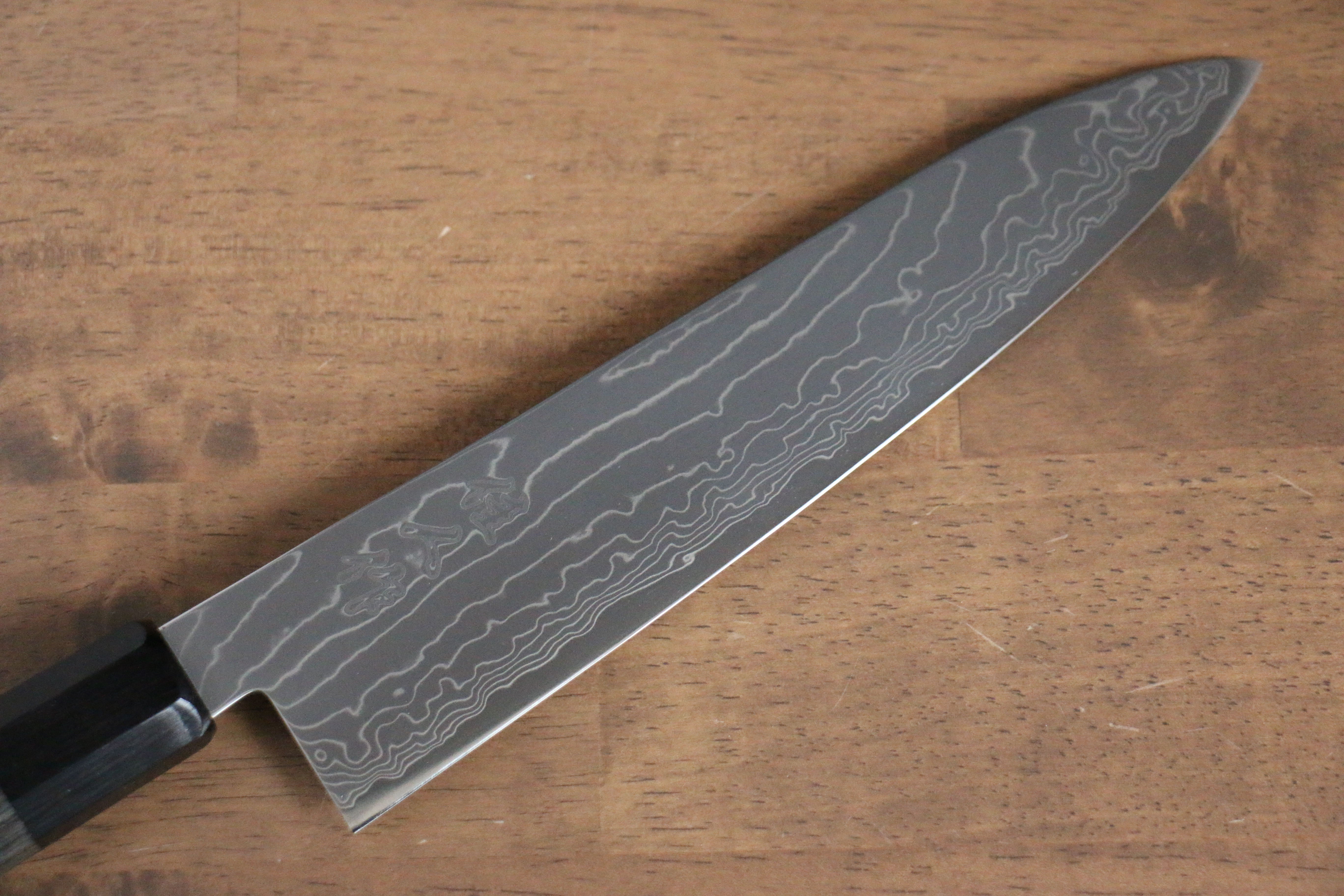 Premium Kajin Cobalt Special Steel Damascus Gyuto Chef Knife 210mm - Gray Pakka Wood Handle - Japanese Kitchen Knife for Professional Chefs & Home Cooking - Perfect for Slicing, Dicing & Meat Cutting