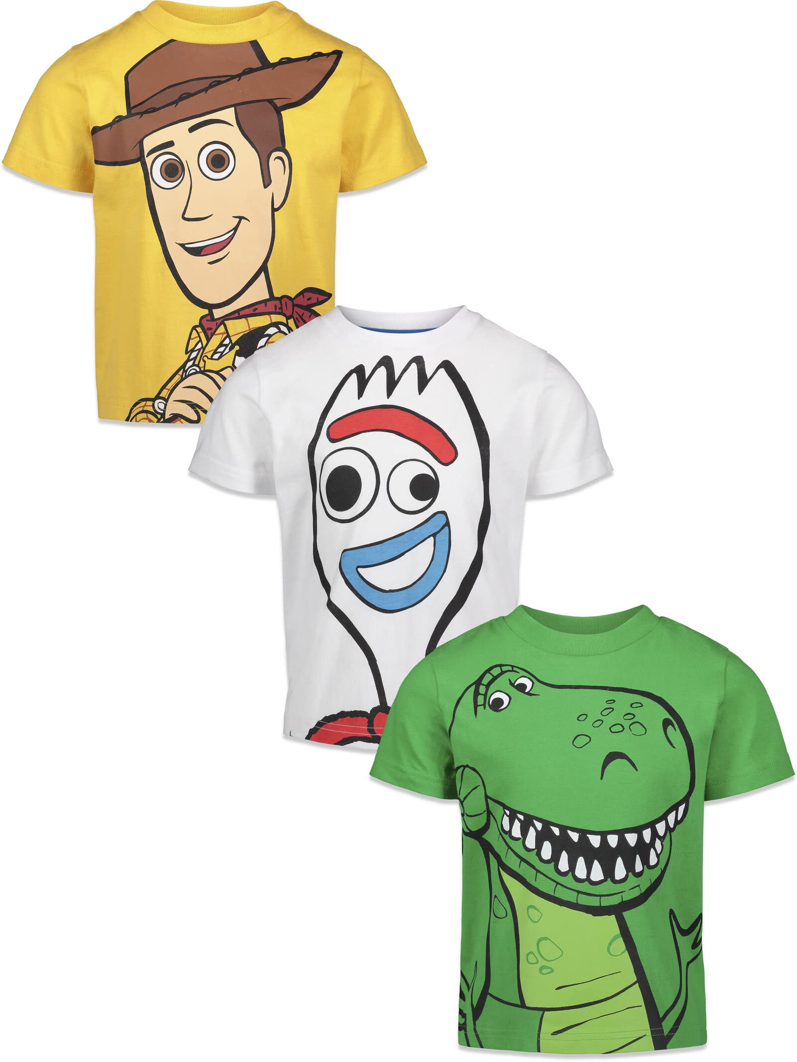 Disney Pixar Toy Story Alien Buzz Lightyear Rex 3 Pack Graphic T-Shirts for Toddler to Big Kid - Perfect for Birthday Gifts, Halloween Costumes & Disney Theme Parties