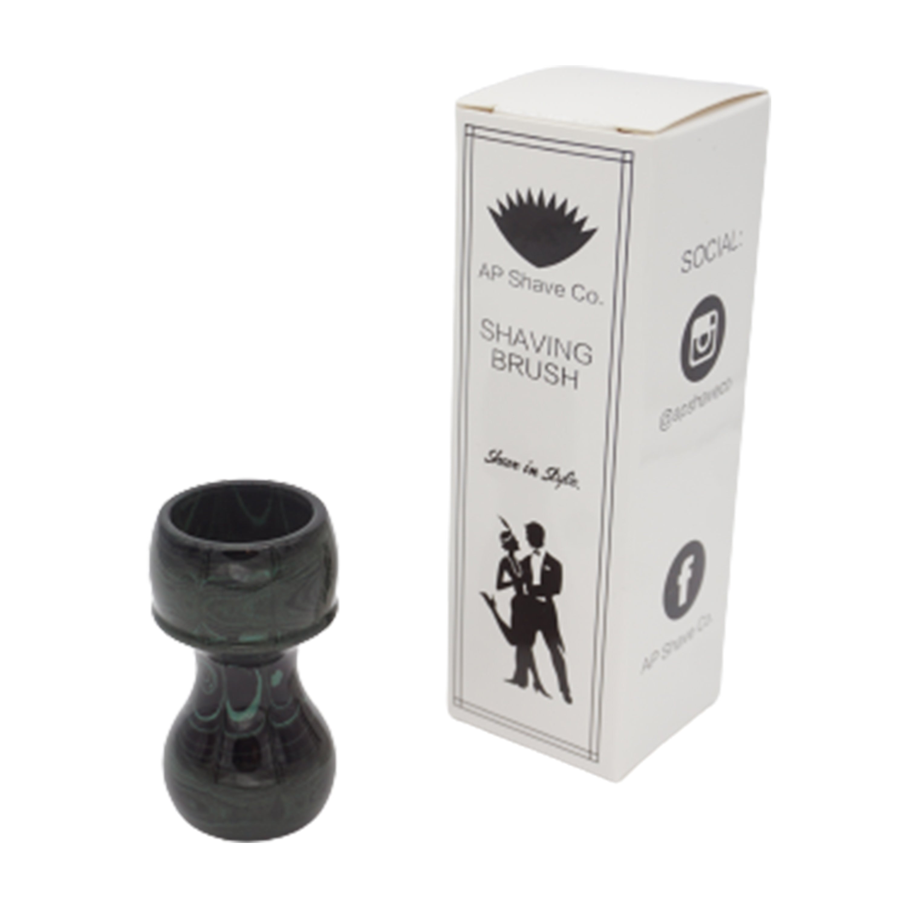 Premium Jaguar Ebonite Handcrafted Shaving Brush Handle - Fits 24mm & 26mm Knots - Perfect for Wet Shaving & Grooming Kits - Luxury Men's Shaving Accessory for Barber Shop & Home Use