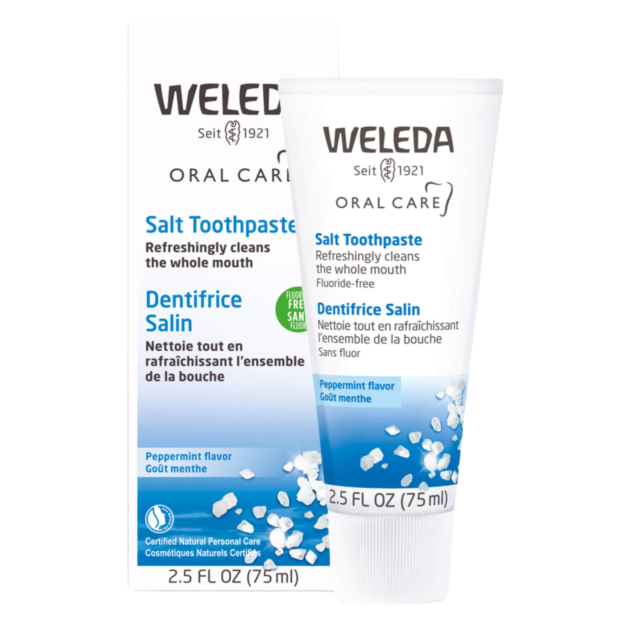 Natural Himalayan Salt Toothpaste for Whitening & Sensitive Teeth - Fluoride-Free, Organic Mint Flavor for Fresh Breath - Ideal for Daily Oral Care & Gum Health