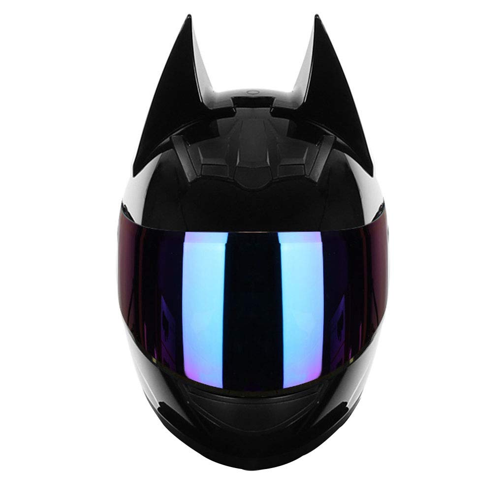 Cat Ear Motorcycle Helmet - DOT Certified Full Face Bike Helmet with Cool Cat Ears Design for Men & Women - Perfect for Electric Scooters, Racing, and Summer Riding