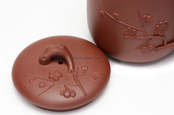 Elegant Plum Blossom Ceramic Tea Cup - Handcrafted Cement Design for Hot & Cold Beverages - Perfect for Home, Office, and Gift Giving