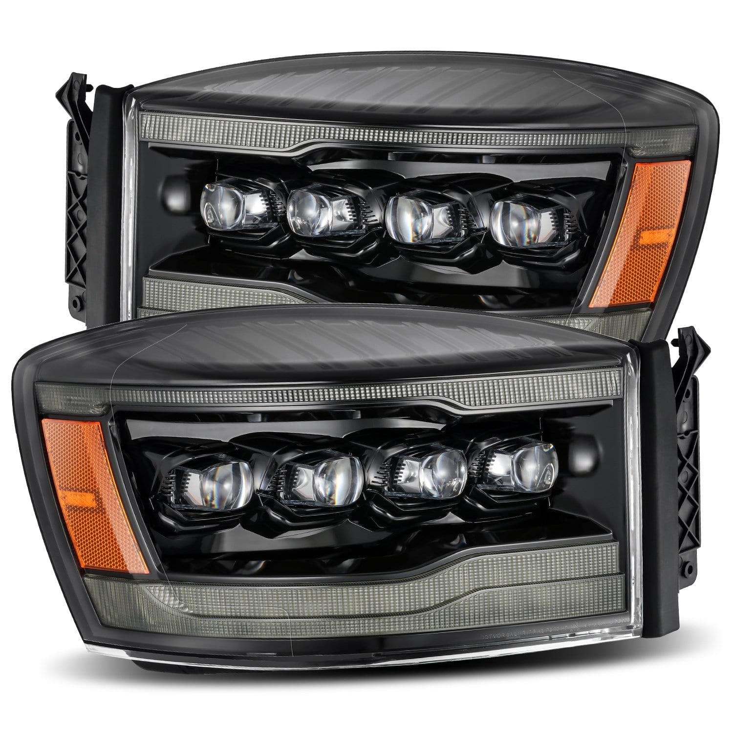 2006-2008 Dodge Ram NOVA Series LED Projector Headlights - Alpha Black (Alpha Rex 880538) - High Performance Lighting for Night Driving & Off-Road Adventures