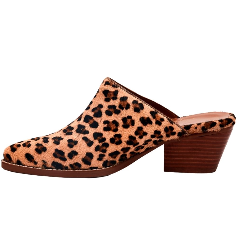 Coconuts by Matisse Women's Camelot Leopard Print Slip-On Mules - Brown Mid Heel 2-3