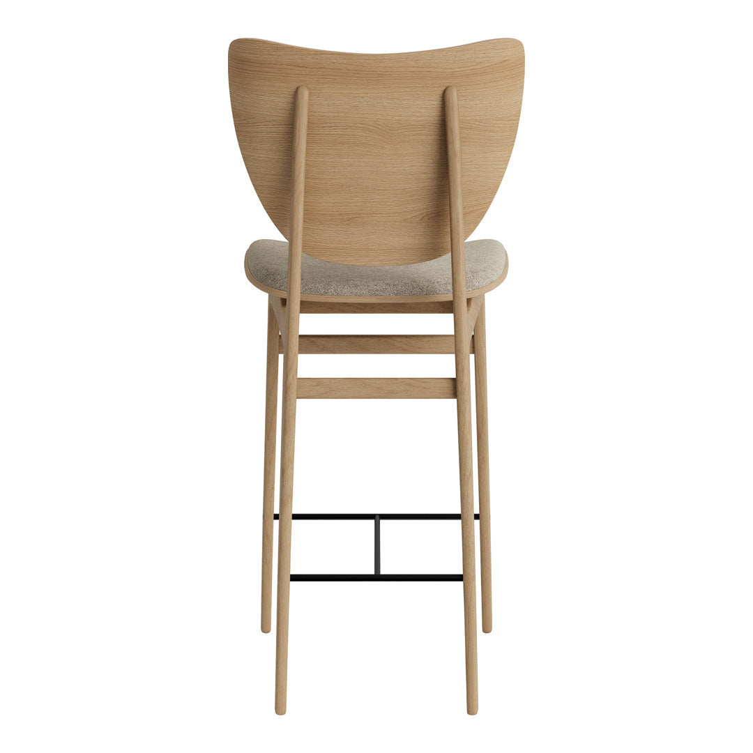 Elephant Counter Chair - Upholstered Bar Stool with Back Support for Kitchen Island, Breakfast Nook & Home Decor