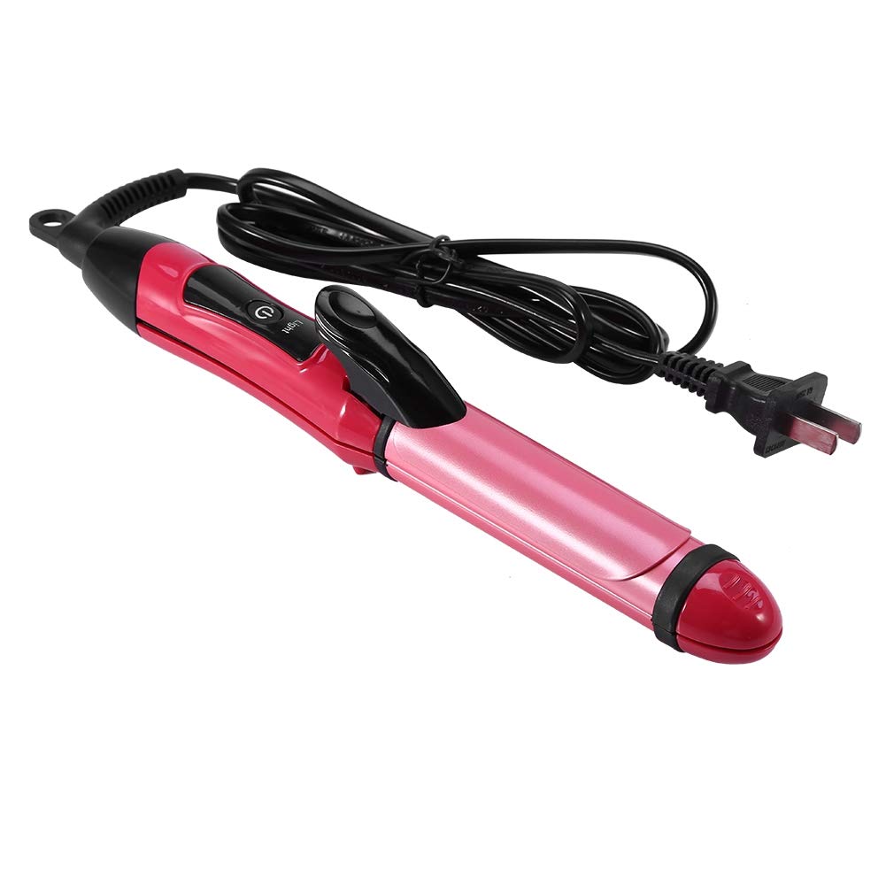 Professional Ceramic Hair Straightener & Curler - Dual Function Flat Iron for Straightening & Styling Hair - Salon Quality Styling Tool with Adjustable Temperature [Red] - Perfect for Home Use, Travel & Salon Styling