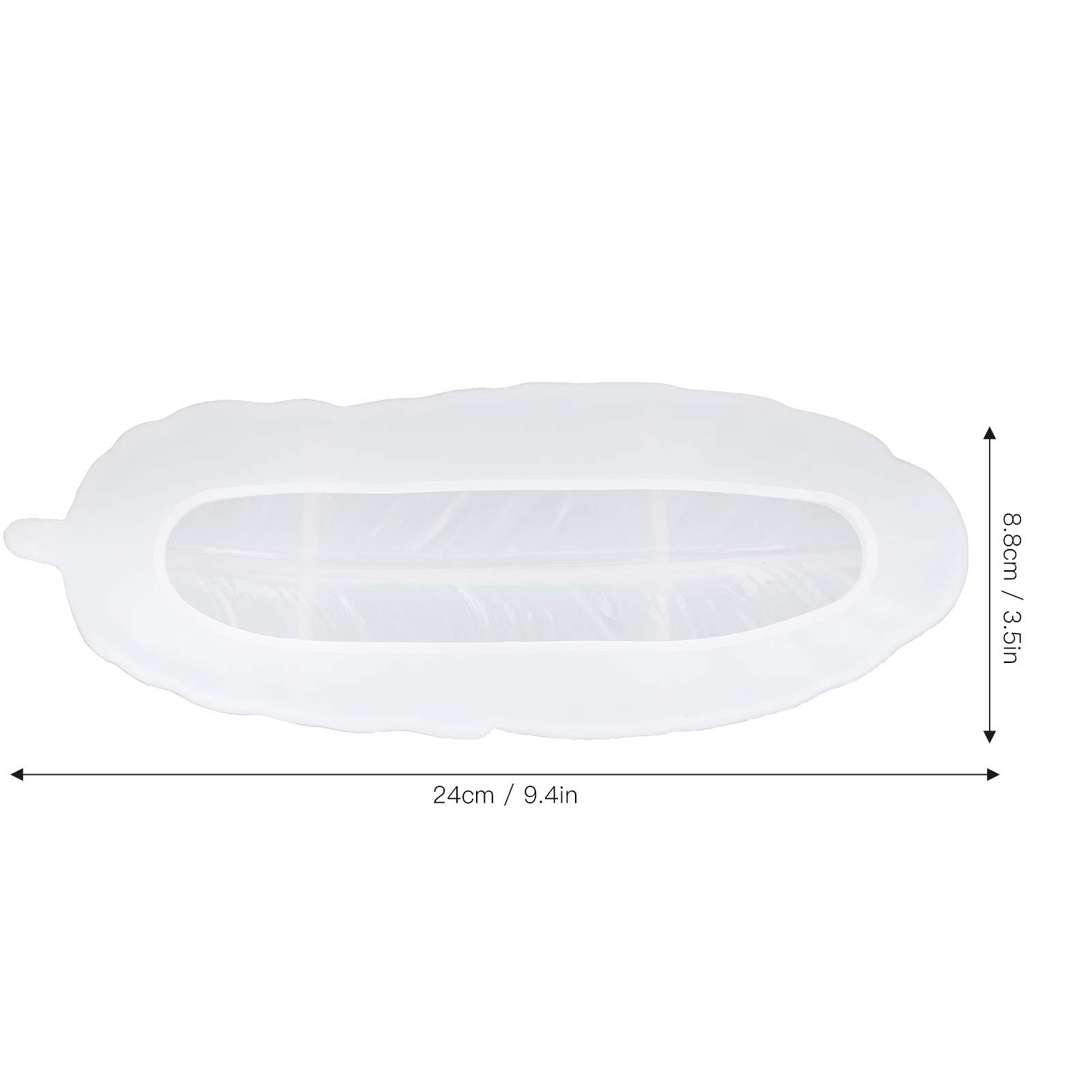 Premium Silicone Resin Molds - Large Feather Shaped Epoxy Resin Casting Tray for Jewelry, Dish, Rings & Holder (3.5 x 9.4 Inch) - Perfect for DIY Crafts, Home Decor & Gift Making