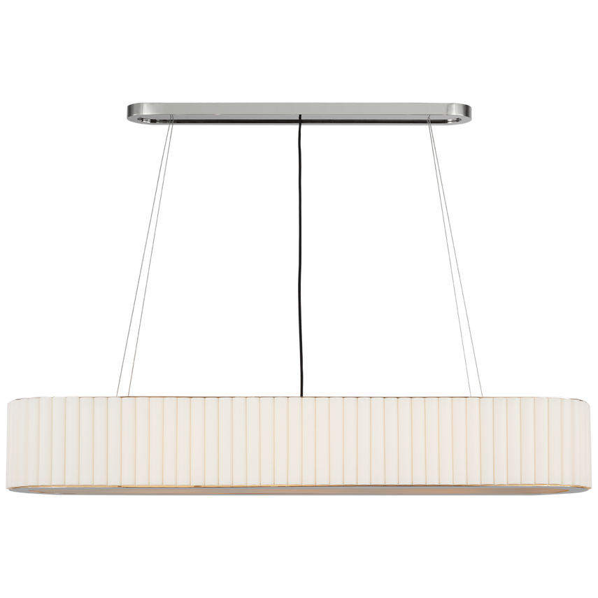 Amara Large Linear Chandelier - Modern Crystal LED Pendant Light for Dining Room, Kitchen Island & Living Room Lighting