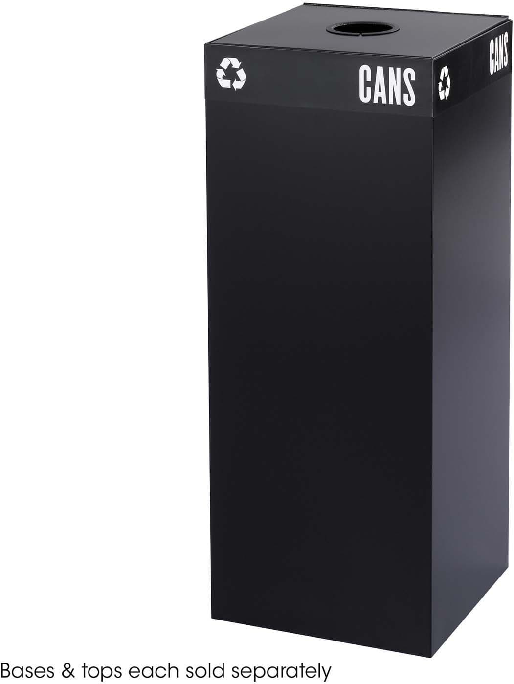 Public Square® 37 Gallon Recycling Trash Can Base - Heavy Duty Outdoor Waste Bin for Home, Office & Commercial Use - Perfect for Recycling Centers, Garages & Backyards