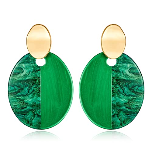 Oversize Green Earrings