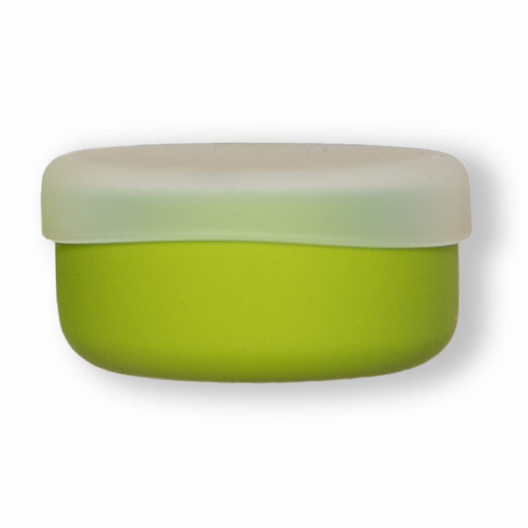 Modern-Twist Eco-Friendly Silicone Snack Set - BPA-Free, Food-Grade, Waterproof, Dishwasher & Freezer Safe Reusable Bowls with Lids (7 fl oz, Green) - Perfect for Kids Lunchboxes, Picnics, Office Snacks & On-the-Go Meals