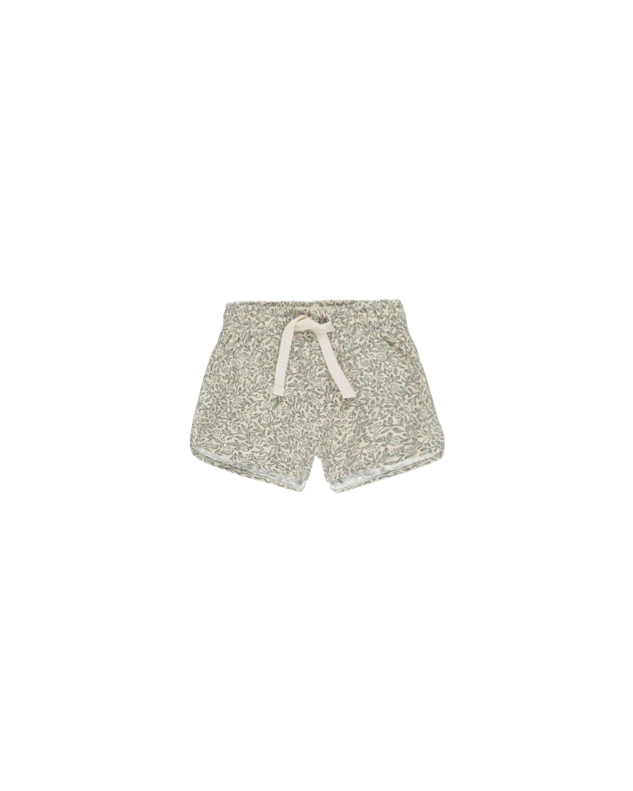 Boys Swim Shorts - Quick Dry Green Garden Print Swim Trunks for Kids - Perfect for Pool, Beach & Summer Water Activities