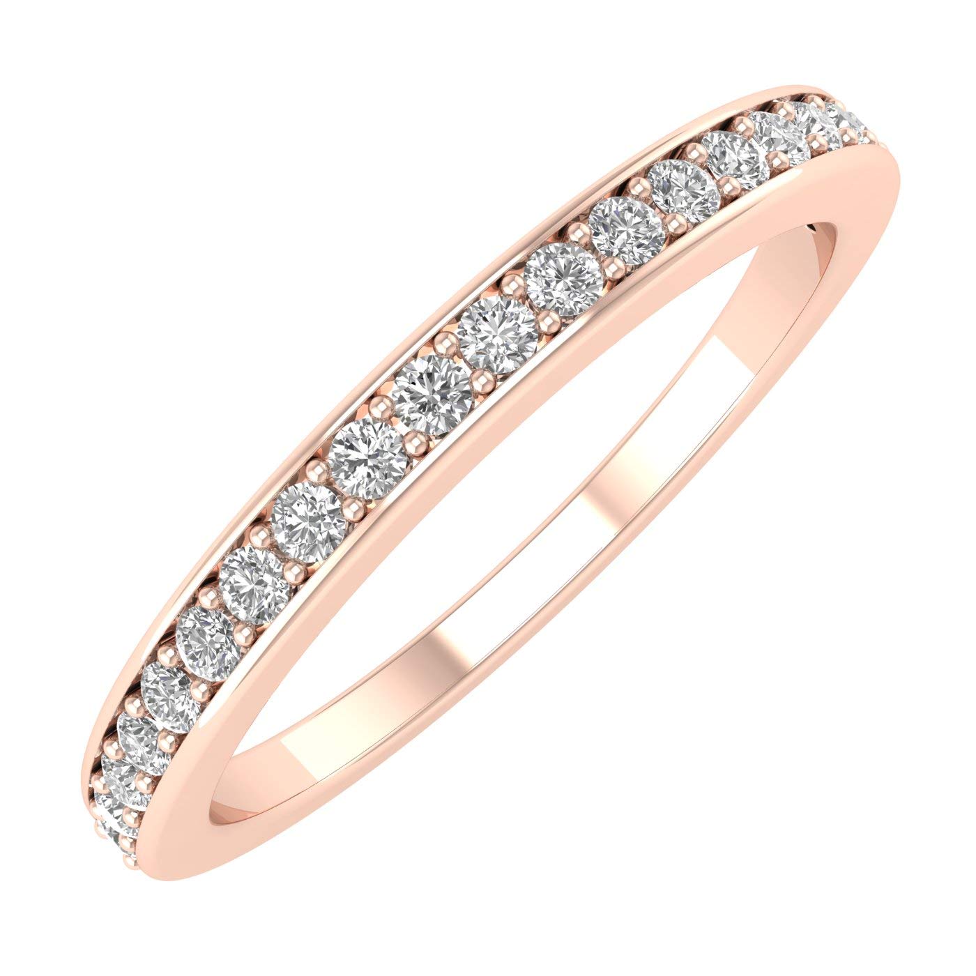 14K Gold 1/4 TCW Diamond Pave Wedding Band Ring - IGI Certified Engagement Ring for Women, Perfect for Bridal Jewelry, Anniversary Gifts & Special Occasions