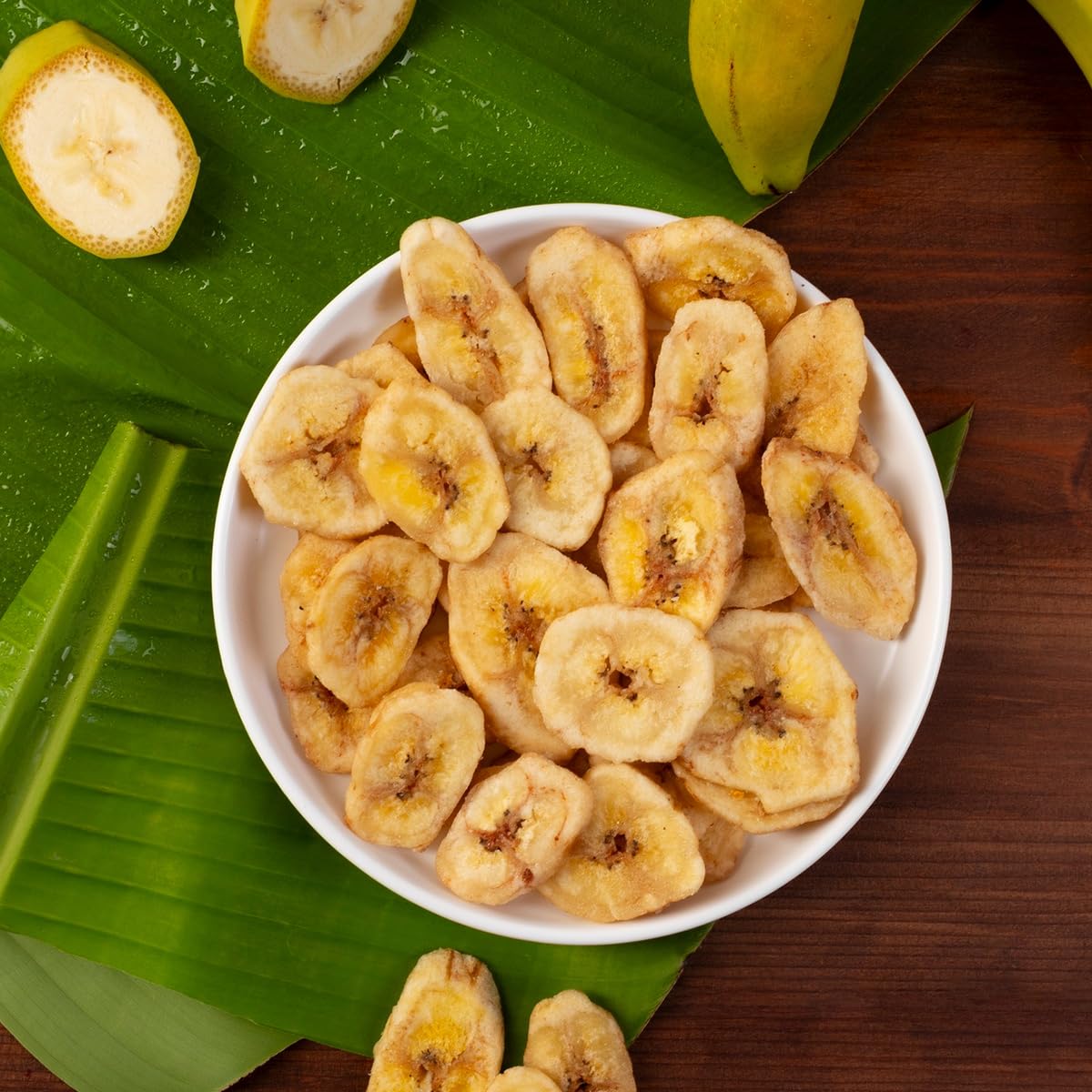 Sweetened Banana Chips - Healthy Snack Option - 1 Pound - Crunchy Natural Banana Slices - Perfect for On-the-Go, Office Snacks & Healthy Lifestyle - Gluten-Free Vegan Treat - Great for Hiking, Travel & Kids Lunch Boxes