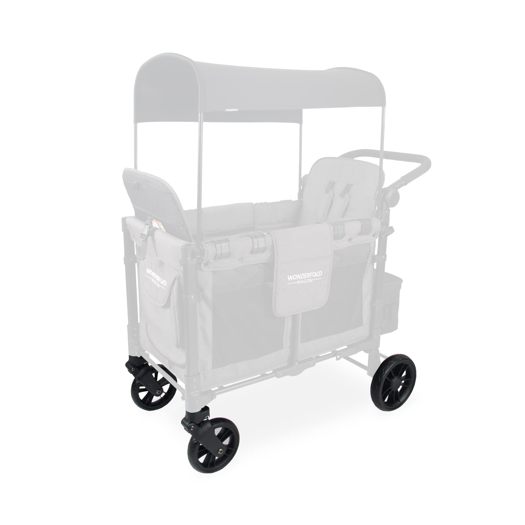 WONDERFOLD All-Terrain Stroller Wagon Replacement Wheels with Durable Polyurethane Tires - Smooth Ride on Dirt, Mud & Gravel - Compatible with W2 Elite Wagon | Perfect for Beach Trips, Hiking Adventures & Outdoor Family Outings