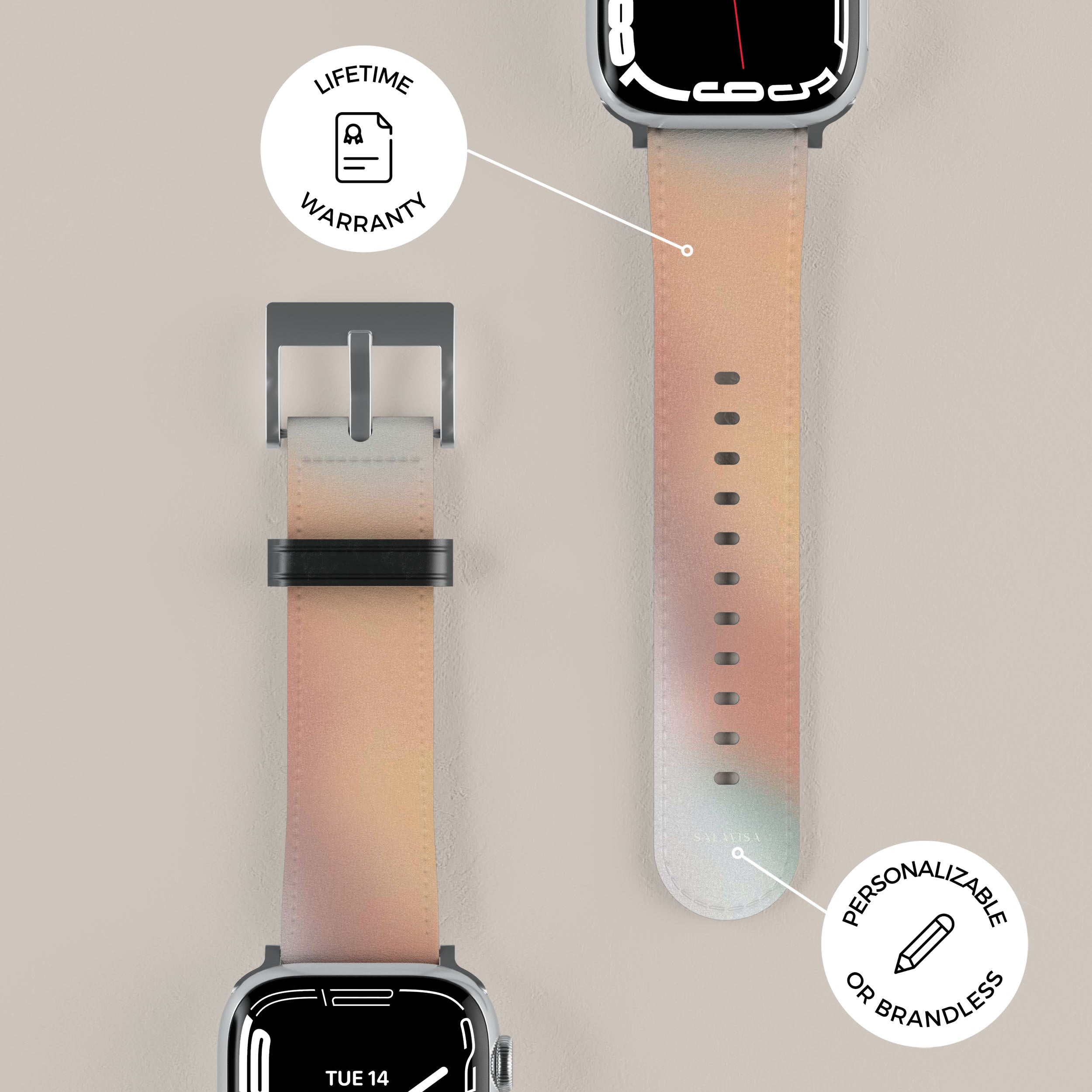 Premium Sunlit Haze Apple Watch Band - Soft Silicone Replacement Strap for Apple Watch Series 9/8/7/SE/6/5/4/3/2/1 - Comfortable & Durable Sport Band for Workouts, Running, Swimming & Everyday Wear